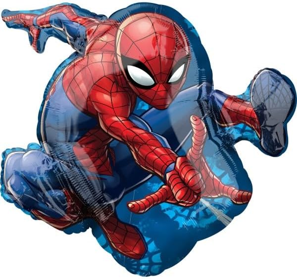 amscan 3466575 Spider-Man SuperShape Folienballon - Partyballon ca. 43 x 73 cm
