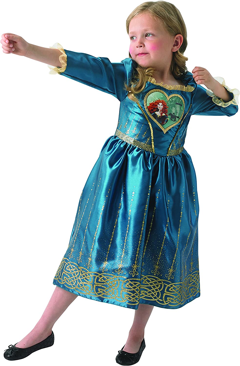 Rubies 3610280 Merida Loveheart Kinder Kostüm, Prinzessin Gr. M ca. 5 - 6 Jahre