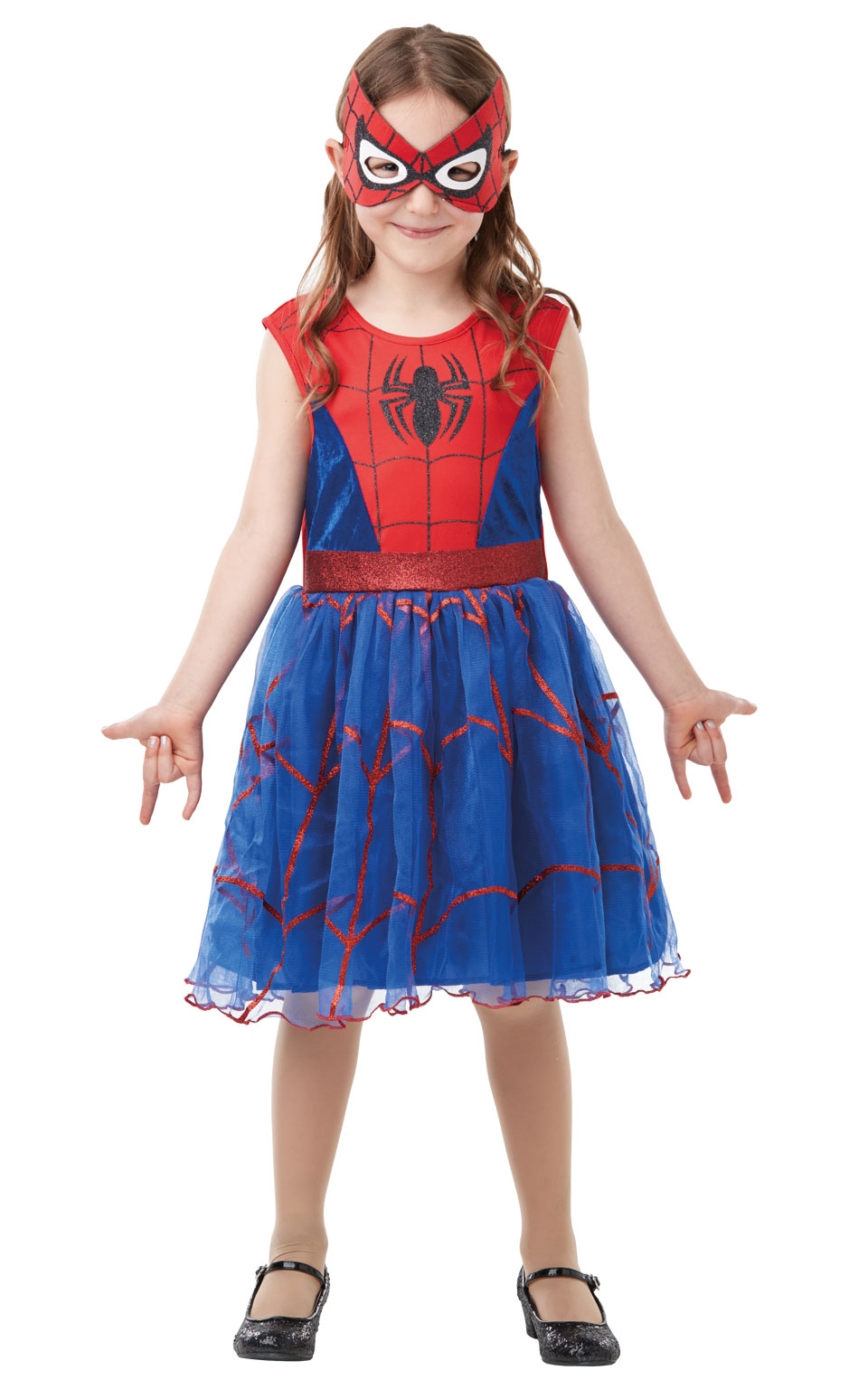 Rubies 300101 Spider-Girl Kinder Kostüm, Spider-Man Kleid Gr. ca. 2 - 8 Jahre