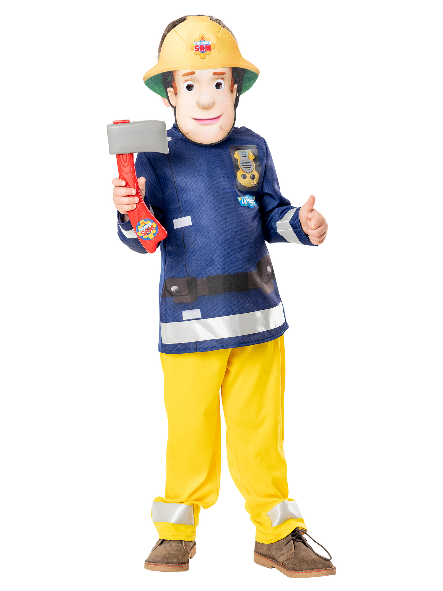 Rubies 301597 - Fireman Sam Kinder Kostüm, Feuerwehrmann Sam, 4 tlg. 