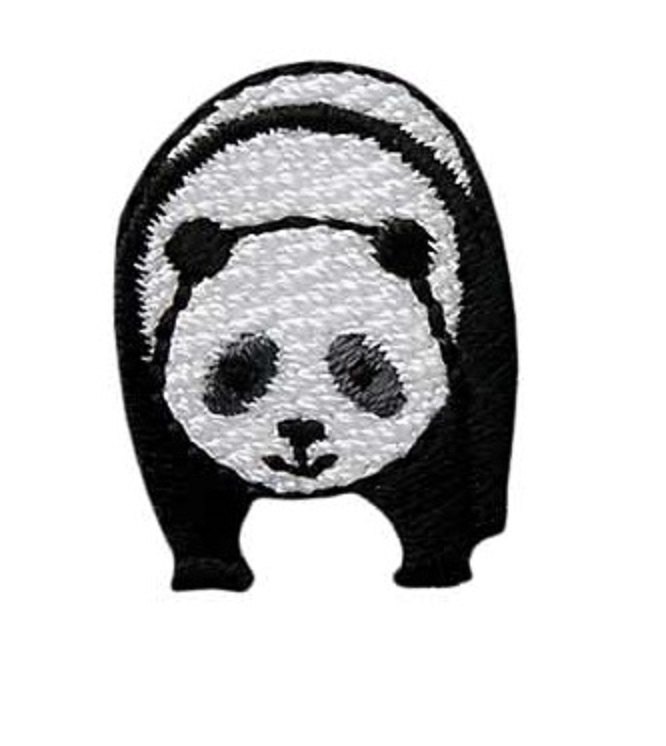 Mono Quick 04227 Panda, klein Bügelbild, Patch, ca. 1,7 x 2,2 cm Pandabär