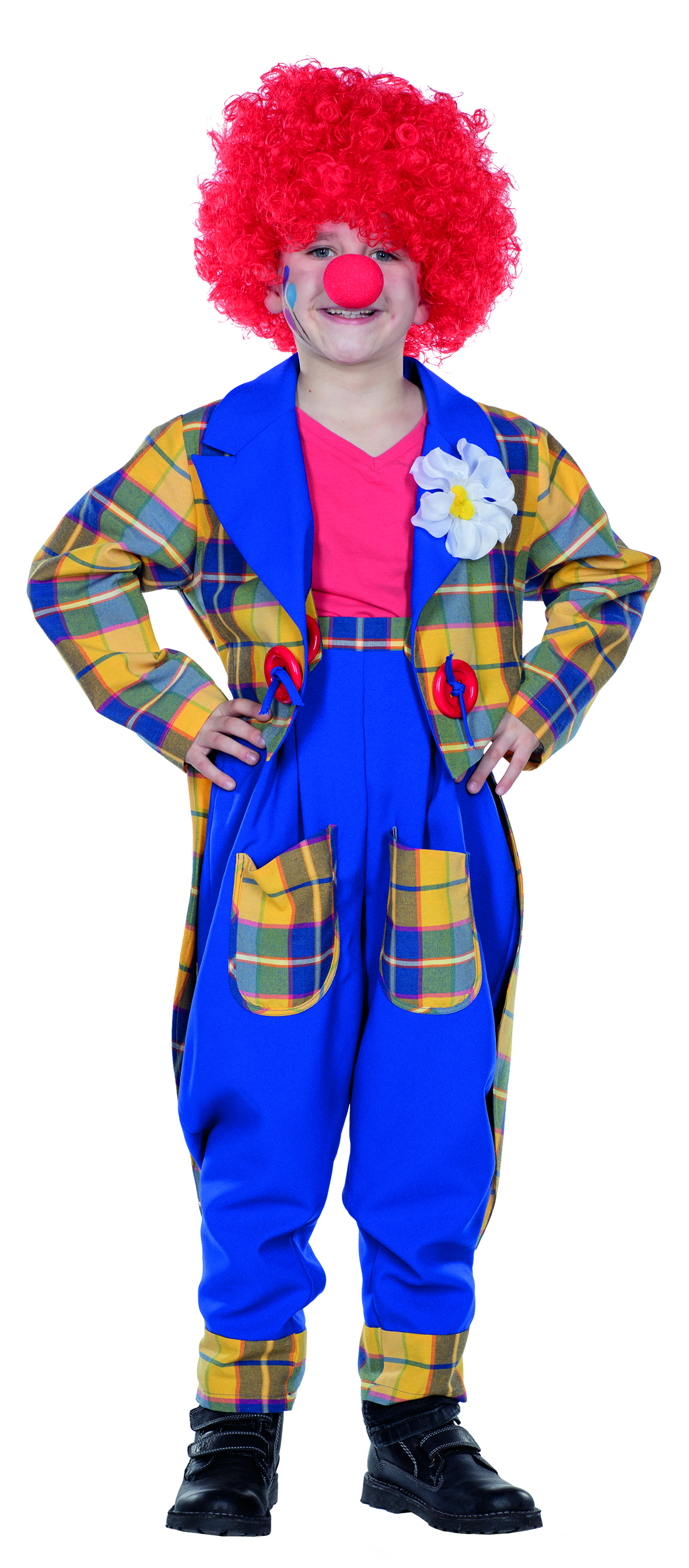 Rubies 12256 - Clown Frack, Kinder Kostüm, Schottenmuster, Gr. 116 - 164