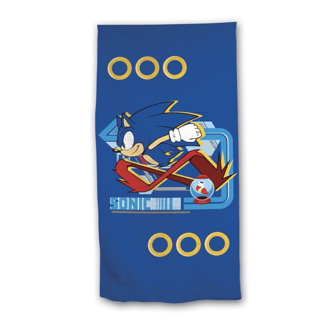 Sonic the Hedgehog Strandtuch, Badetuch,  Blau, 70 x 140 cm - Strandlaken