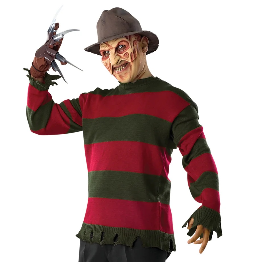 Rubies 881567 - Freddy Krüger Deluxe Pullover - Nightmare on Elm Street, Halloween Sweater