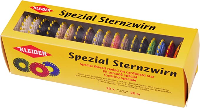 Kleiber 71012 Spezial Sternzwirn, 20er Set in 16 verschiedenen Farben, Garn-Set