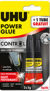 UHU Sekundenkleber POWER GLUE liquide Control, 3g+3g