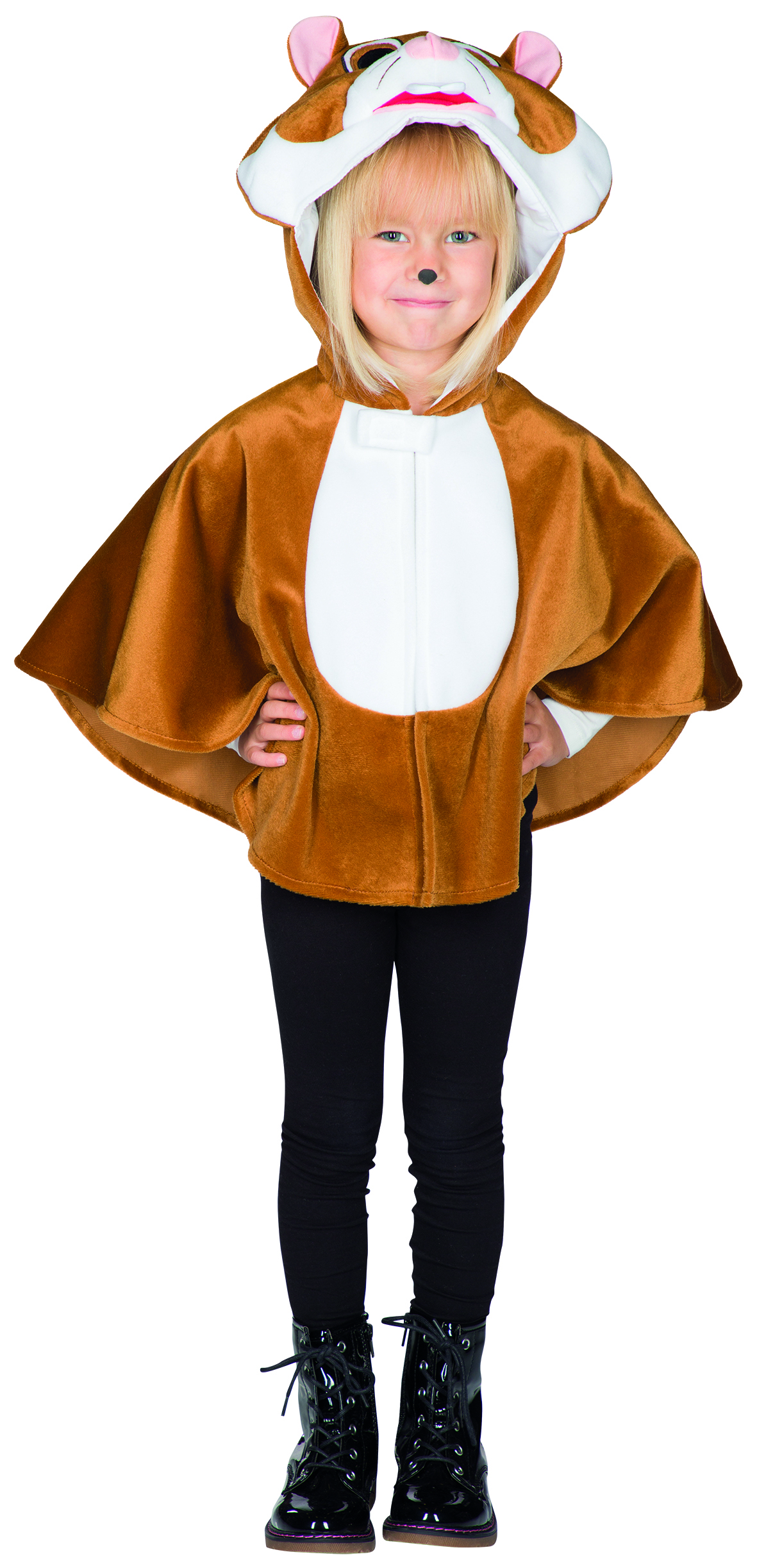 Mottoland 116297 - Hamster Babbel, Kinder Kostüm Gr. 104/116 Cape Umhang