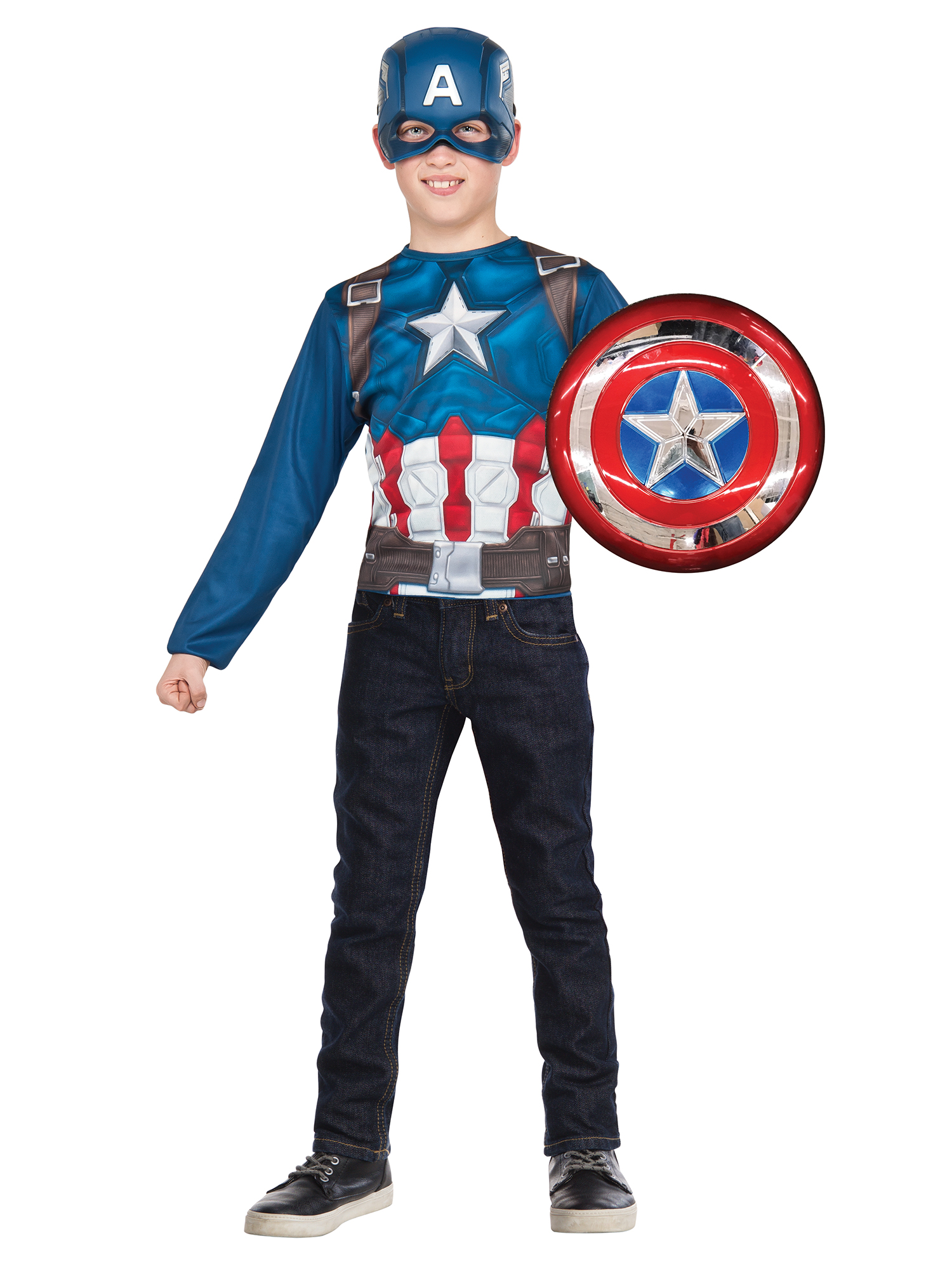 Rubies 34112 - Captain America, Avengers Kinder Assemble Set- 3tlg. One Size, Marvel