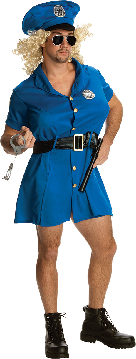 Rubies 216995 - Cop o Feeley, Blaues Polizistinnenkleid für Männer, JGA