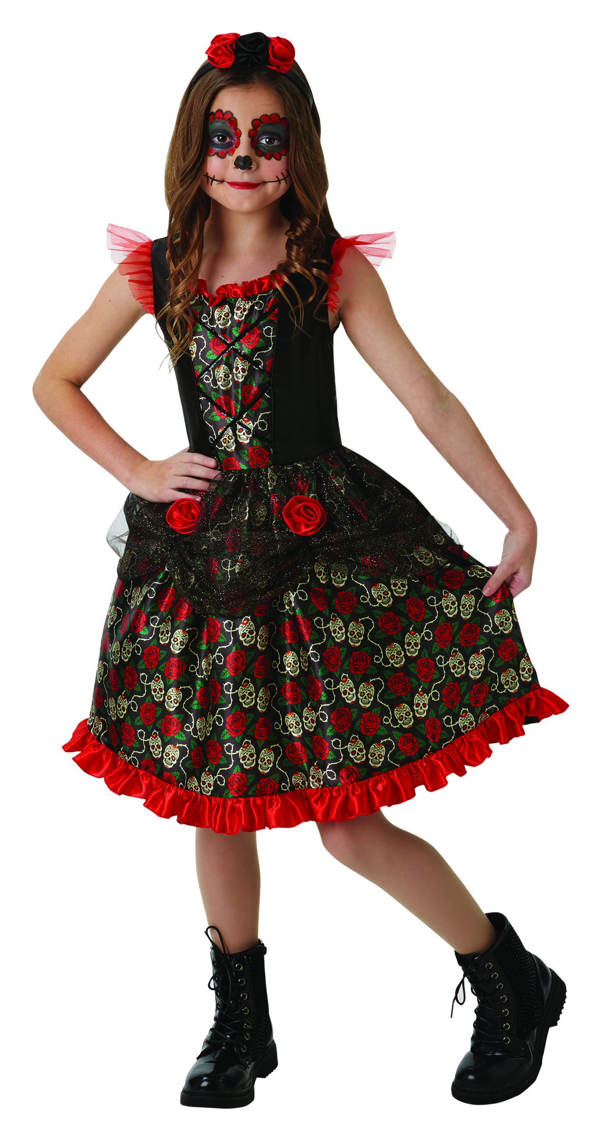PxP 2640059 - Red Rose Day of the Dead, XL 9-10 Y Tag der Toten