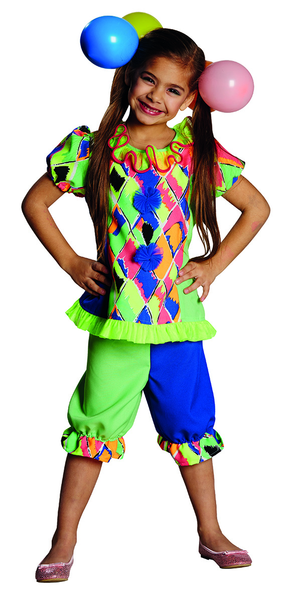 Rubies 12942 - Clown, 2 tlg. Kinder Kostüm, Gr. 116 - 152