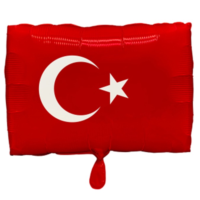 amscan 4540275 Türkei Fahne Folienballon - Turkish Flag Partyballon ca. 30 x 43 cm
