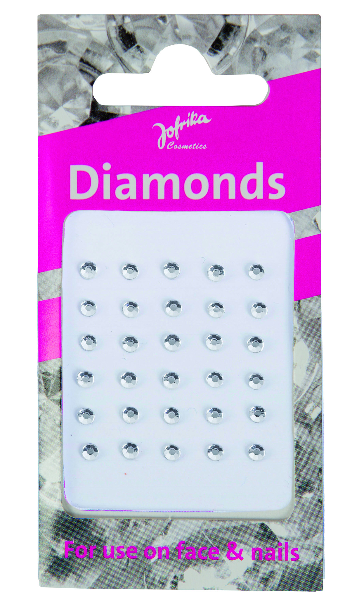 Jofrika Cosmetics 713250 - Diamonds Crystal, Selbstklebende runde Steinchen für Haut und Nägel