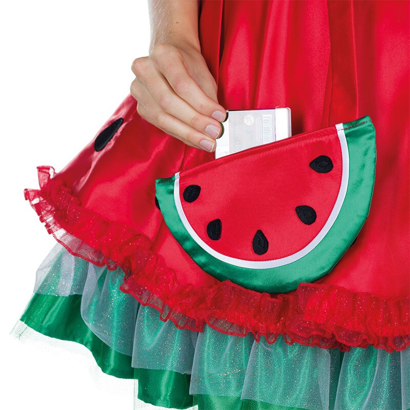 PxP 6190629 - Tasche Melone mit Reißverschluss, Tasche Obst, Handtasche, Kostümzubehör Umhängetasche 