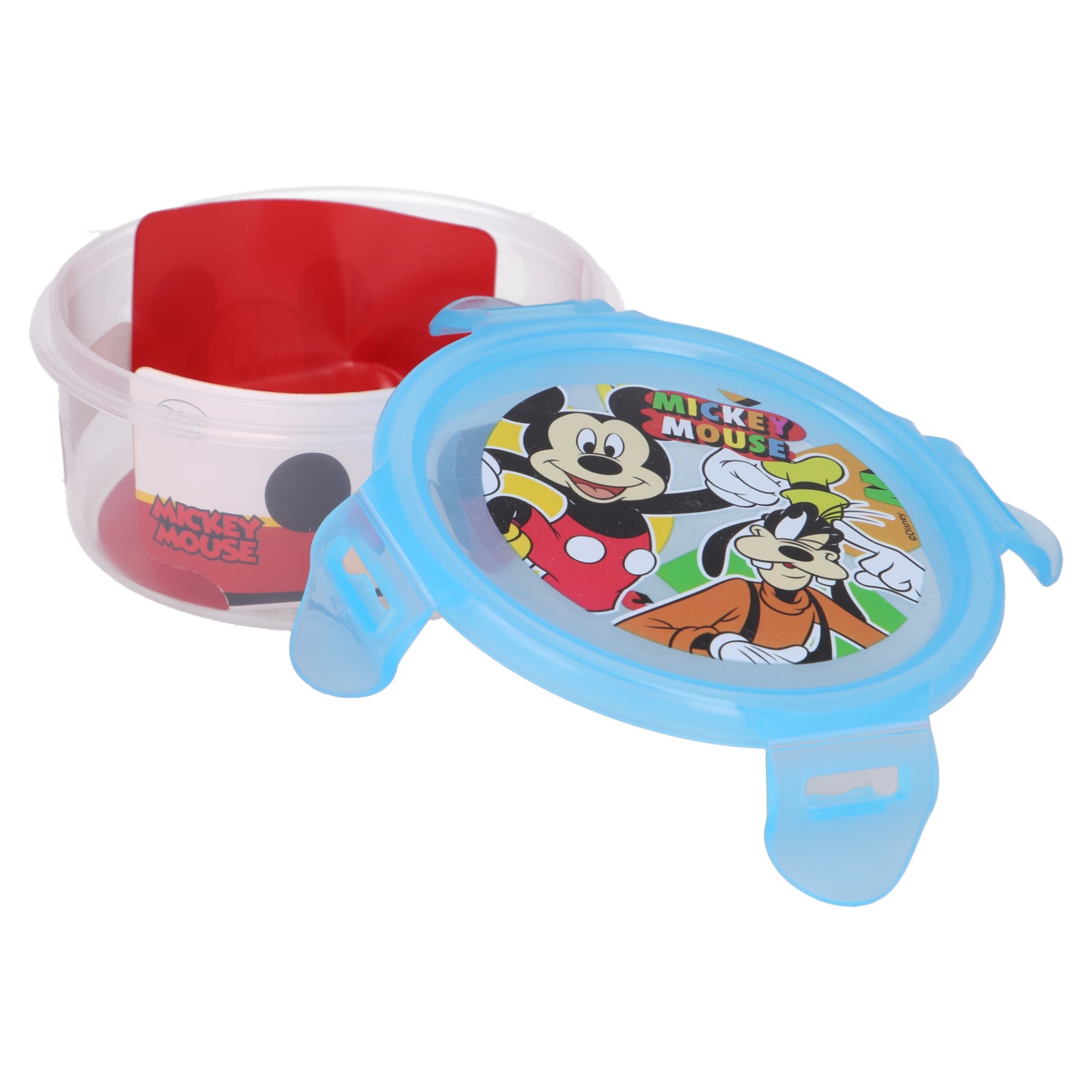 Mickey oder Minnie Mouse Brotdose 270 ml, Runder Behälter, Frischhaltedose BPA frei