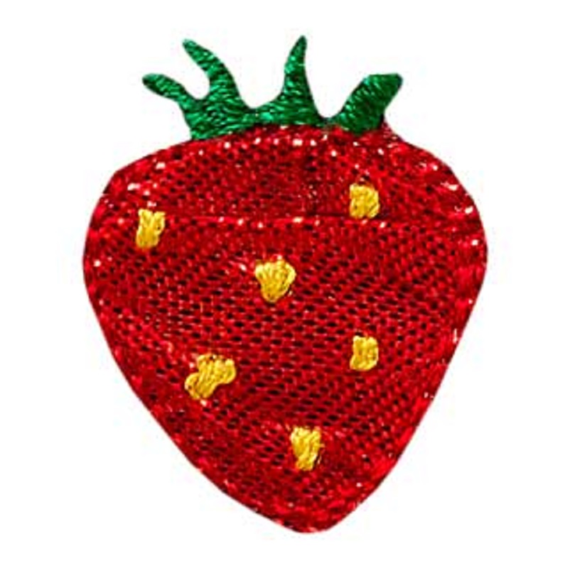 Mono Quick 0216x Kirsche oder Erdbeere Satin Applikation, Bügelbild Patch Obst