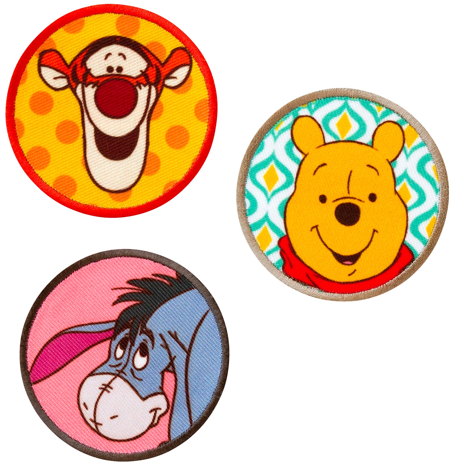 Mono Quick 1450x Pooh, Tigger, I-Ah - Applikation, Patches, Button