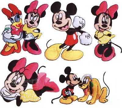 Disney 925138 Mickey Mouse Applikation - Micky Minnie Maus Pluto Daisy