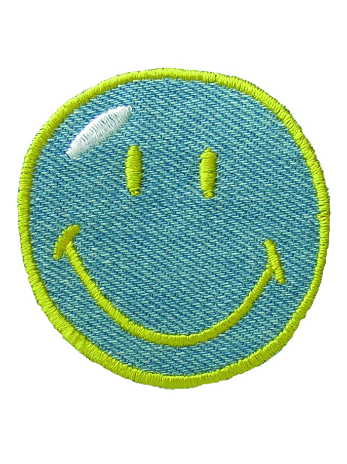 Mono Quick 04074 Smiley © Jeans, Bügelbild, Patch, ca. 5,5 x 5,5 cm
