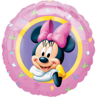 amscan 1095901 Minnie Maus, Folienballon Rund - Partyballon Ø ca. 43cm - Disney Minnie Mouse