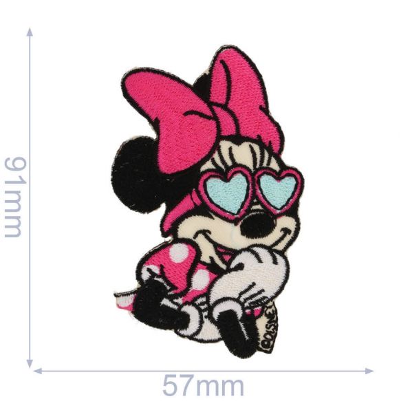 HKM 31816 Minnie Maus Sonnenbrille, Bügelbild, Patch, Minnie Mouse