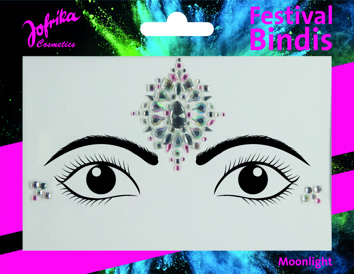 Jofrika Cosmetics 713302 - Festival Bindi: Moonlight, Selbstklebend