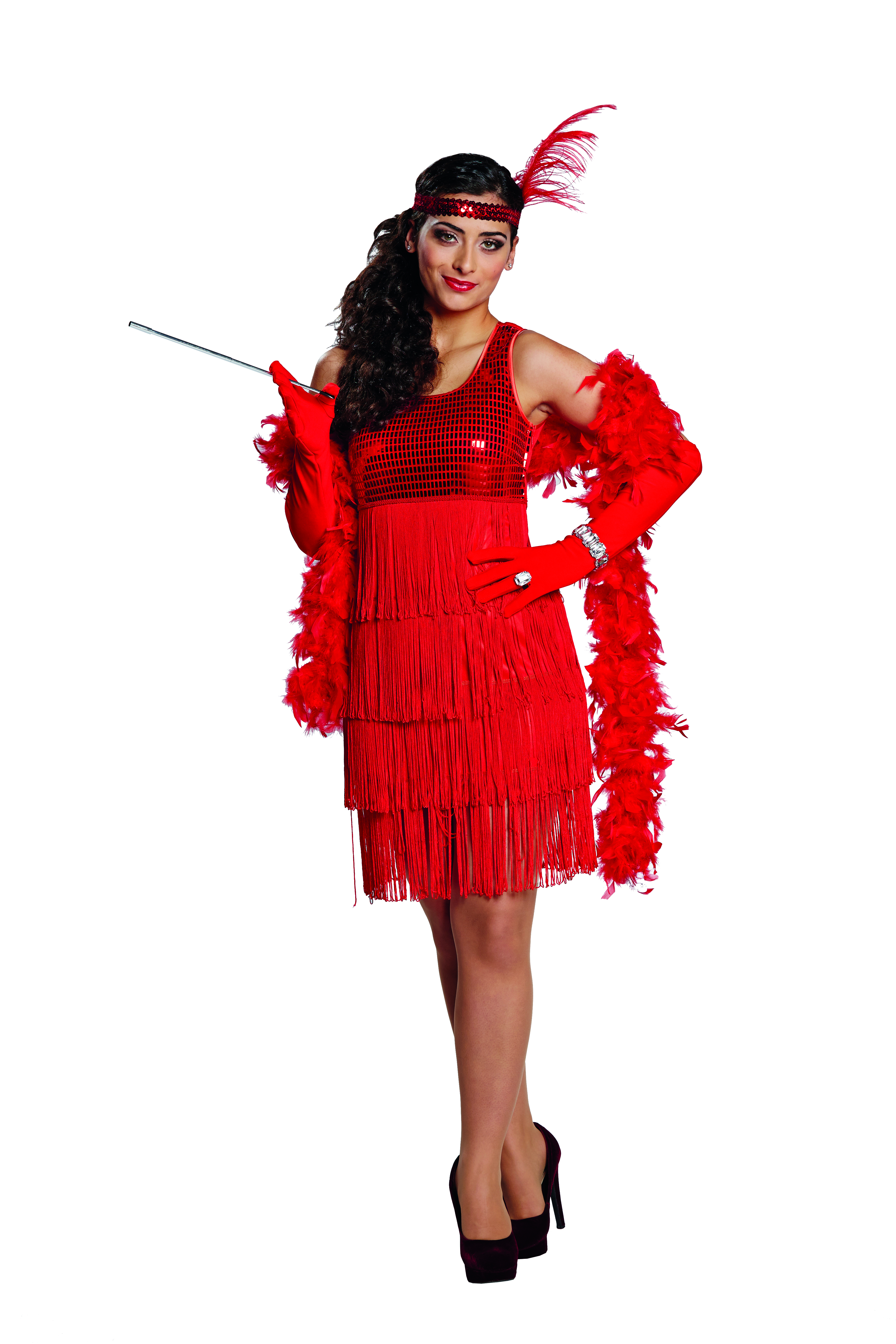 PxP 13818 - Charleston Girl rot Erwachsenen Kostüm Gr. 34 - 46