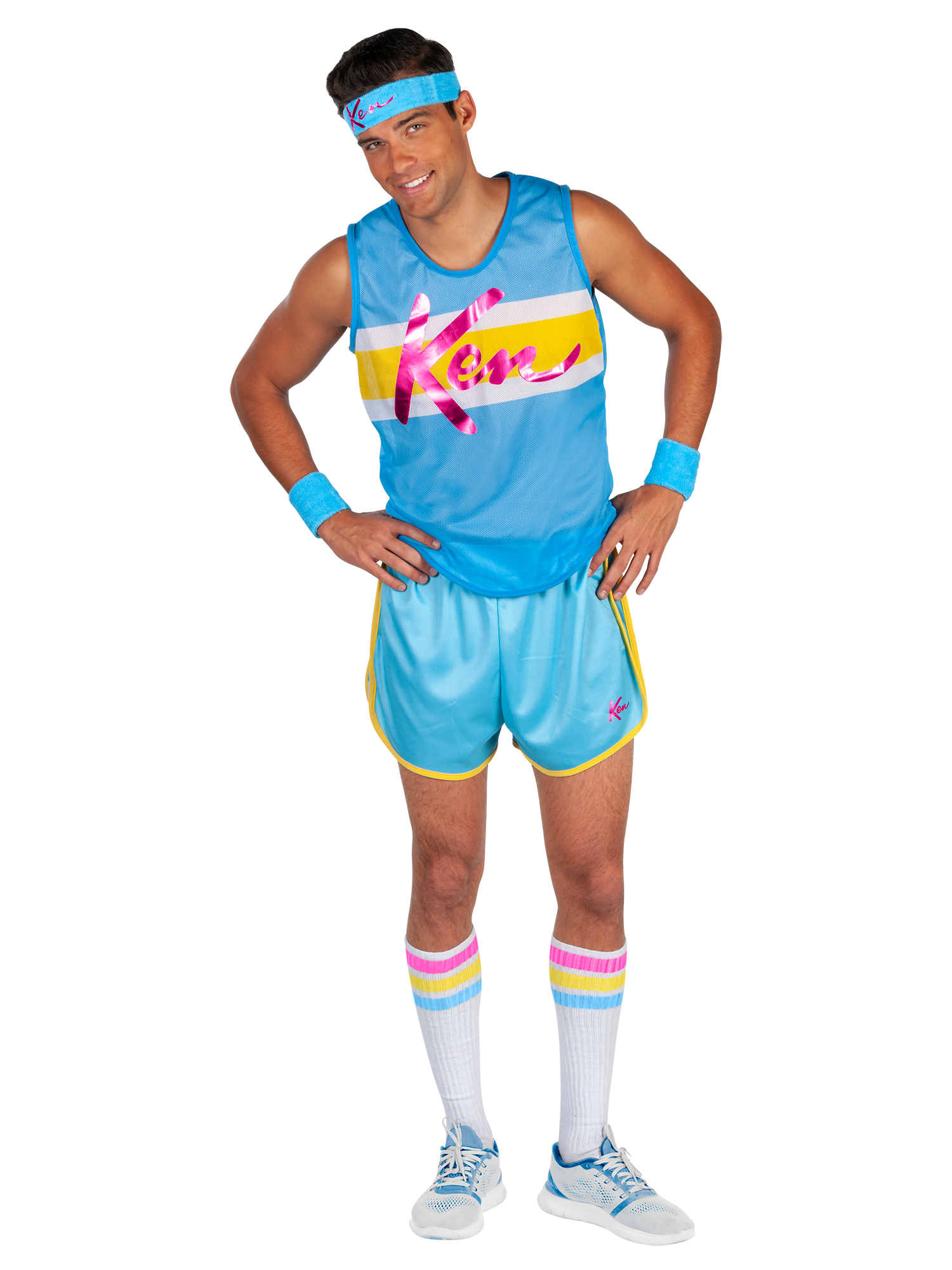 Rubies 301508 - Ken Deluxe Kostüm Erwachsene, Workout Barbie, Gr. STD, XL, Mattel