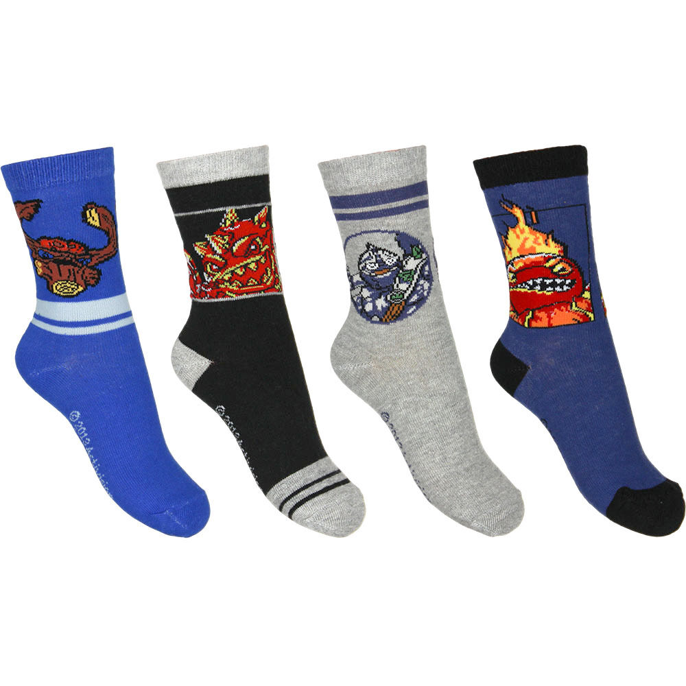 Skylanders Giants Kinder Socken im 4er Pack, Set Socken Strümpfe