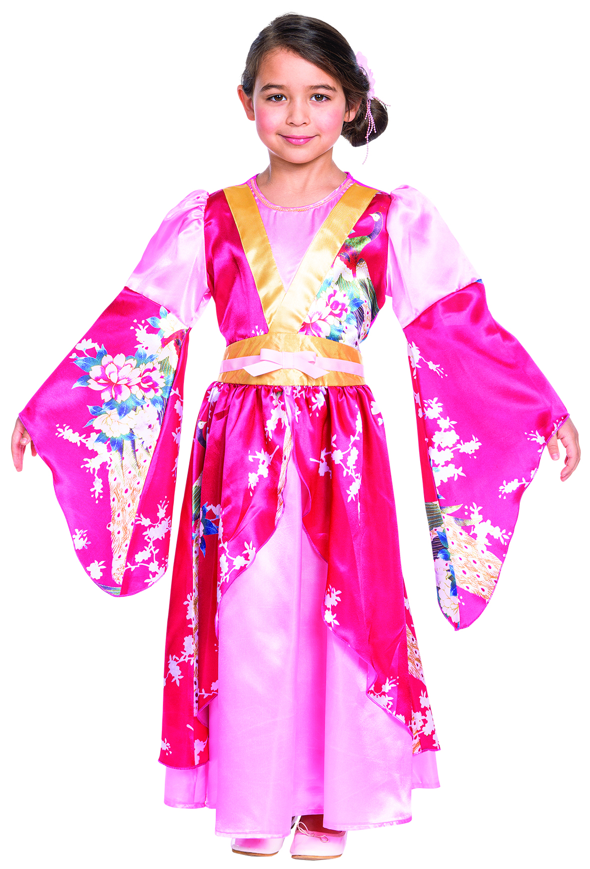 PxP 12523 - Asiatische Prinzessin Kinder Kostüm, Kimono Kleid, Gr. 116 - 140