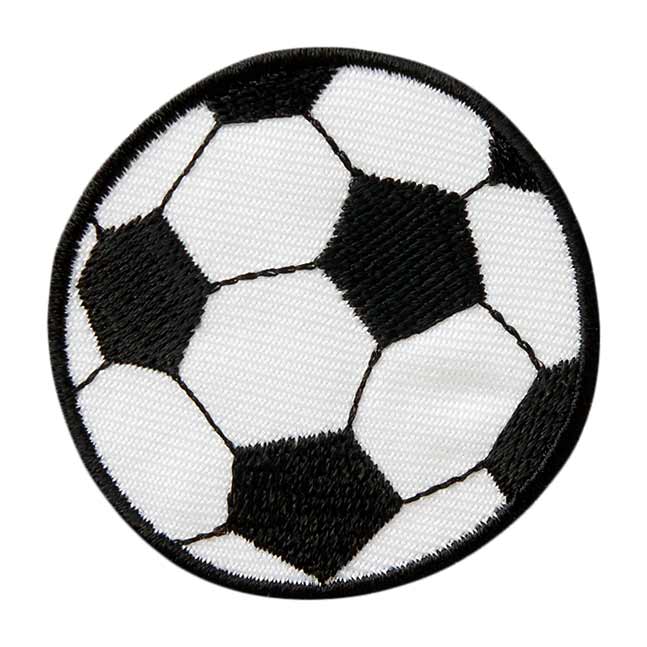 Mono Quick 04075 Fußball schwarz / weiß, Bügelbild, Patch, ca. 4,8 x 4,8 cm