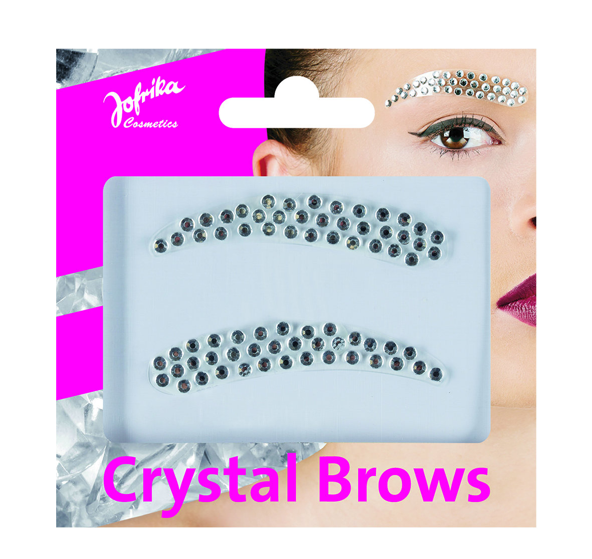 Jofrika Cosmetics 750710 - Crystal Brows, Künstliche Augebrauen aus Schmucksteinen