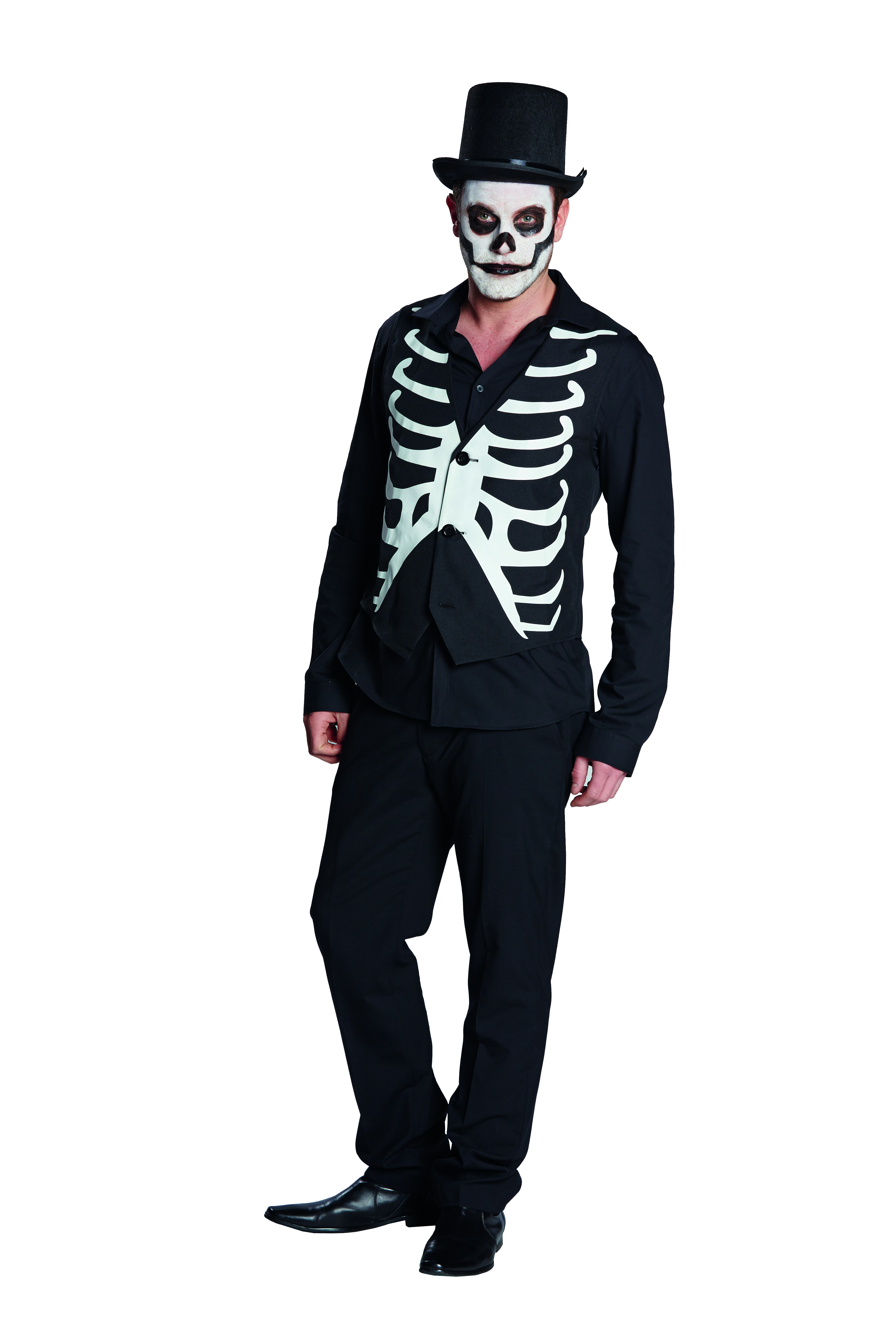 PxP 14816 - Weste Skelett, Día de Muertos Halloween