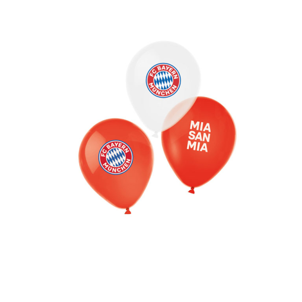 amscan 9906514 Luftballons FC Bayern München, 6 Stück, MIA SAN MIA Ballons