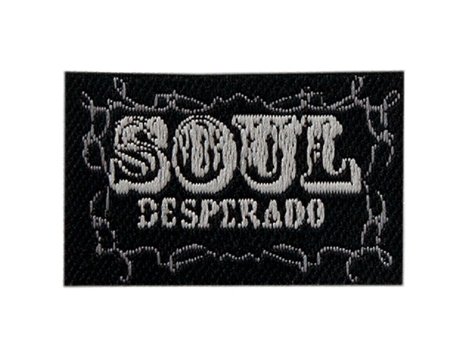 Mono Quick 02093 Soul Desperado Emblem, Bügelbild, Patch, ca. 3,8 x 2,4 cm