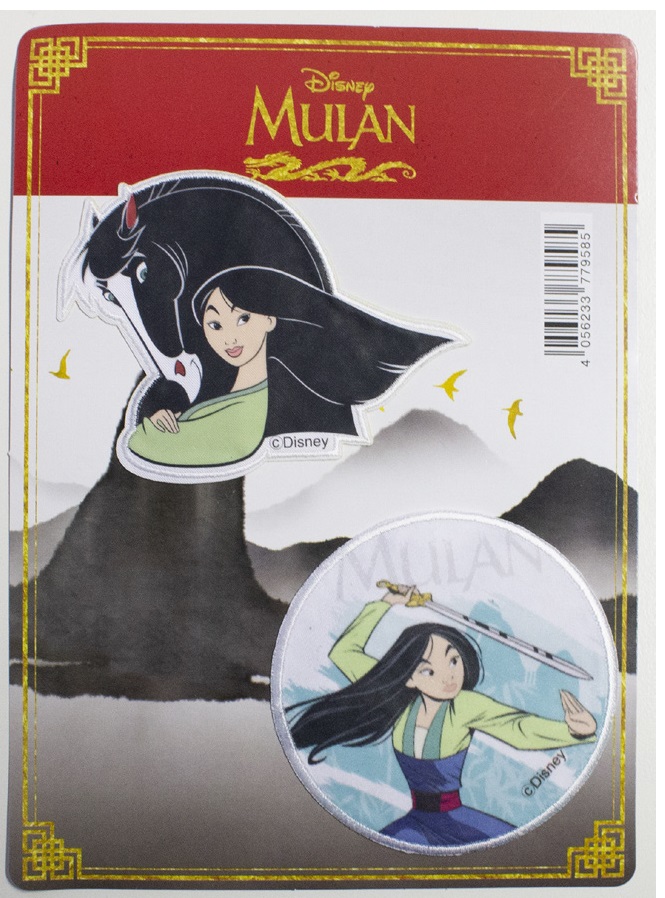 Disney Mulan und Khan Bügelbilder, Patches, 2er Set