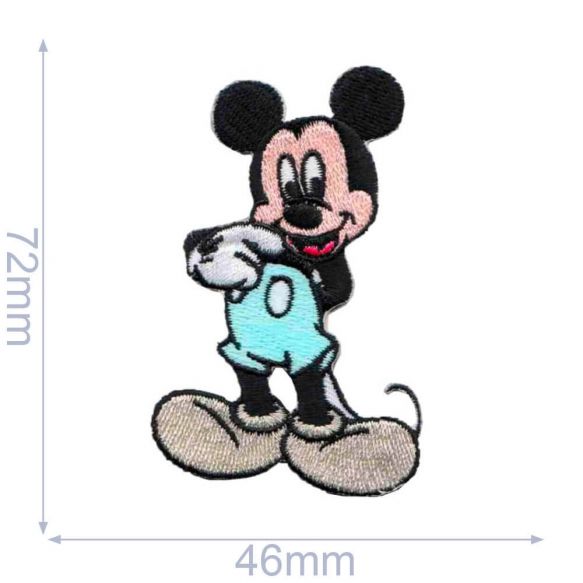 HKM 34749 Mickey Mouse mit blauer Hose Bügelbild, Patch, Micky Maus