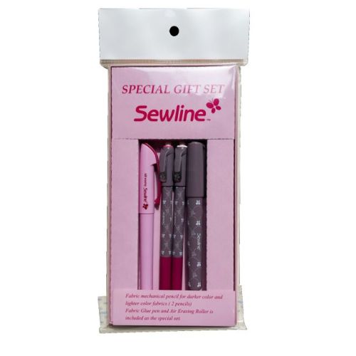 Sewline FAB50076 Limited Special Gift Set - Geschenkset - 2 Textil Druckbleistifte, 1 Klebestift, 1 Air Eraser Pen