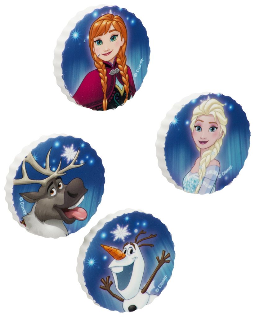 Frozen Radiergummis von Disneys Die Eiskönigin, - 4er Pack - Zuckersüße Radierer, Anna, Elsa, Olaf und Sven