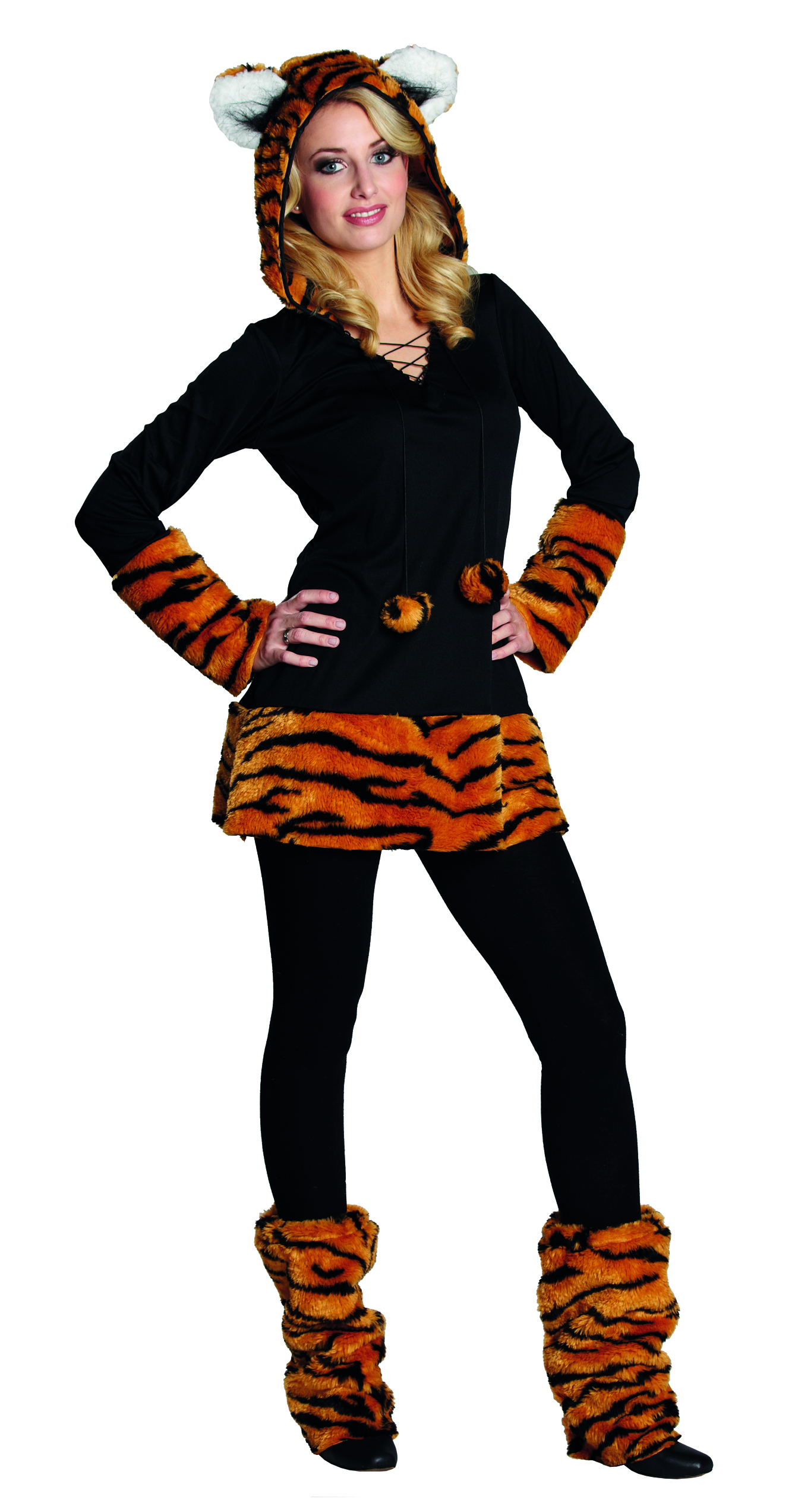 PxP 13706 - Tiger Erwachsenen Kostüm Gr. 32 - 48 Plüsch Wildkatze