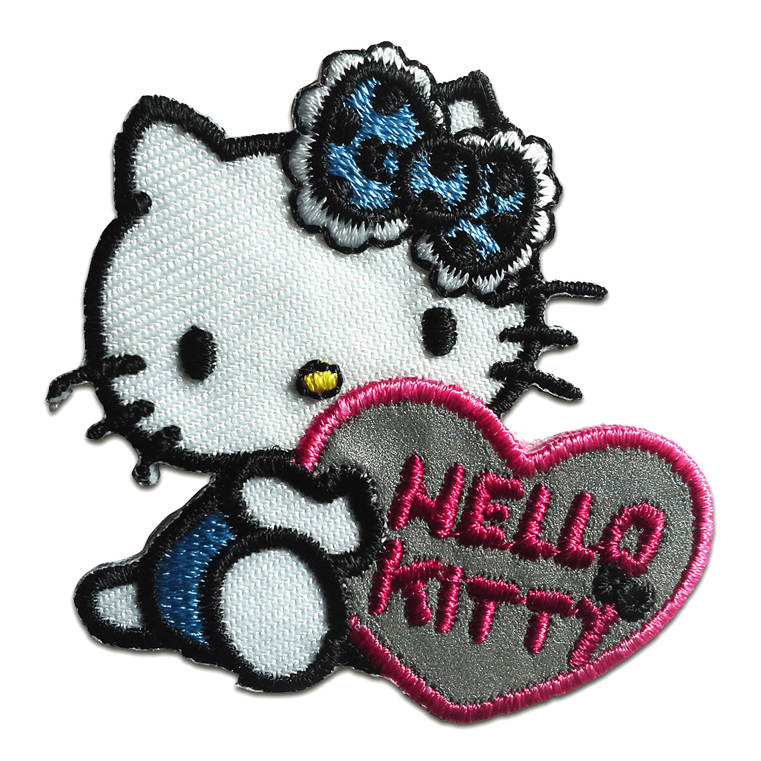 Mono Quick 1425x Hello Kitty REFLEX Applikation, Reflektor Bügelbild, Patches, blau pink