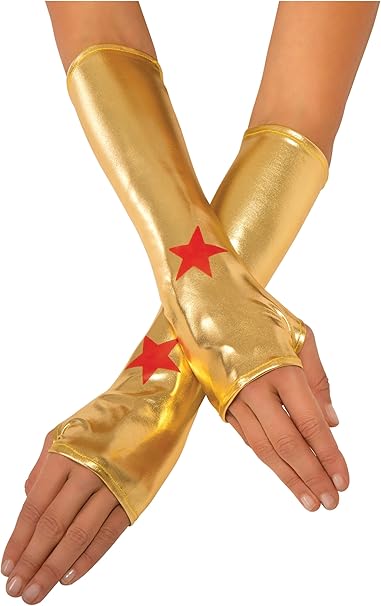 Rubies 35479 - Wonder Woman Stulpenhandschuhe, Armstulpen, DC Kostüm Zubehör