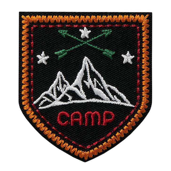 Mono Quick 080xx Camping Applikation, Bügelbild, Patch, Camp Wappen Outdoor