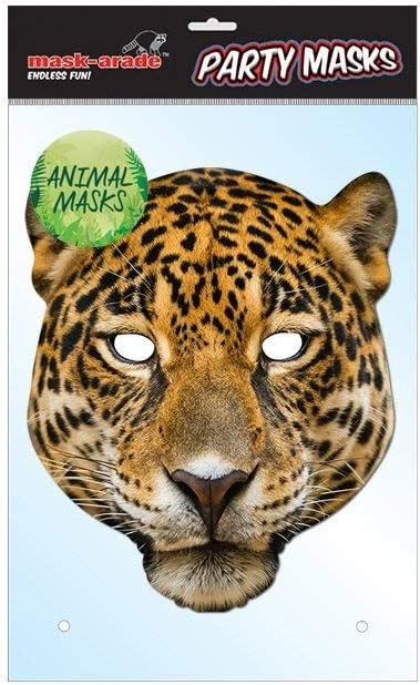 Rubies LEOPA01 - Leopard Card Mask - Pappmaske mit 3D Aufdruck, Tiermaske
