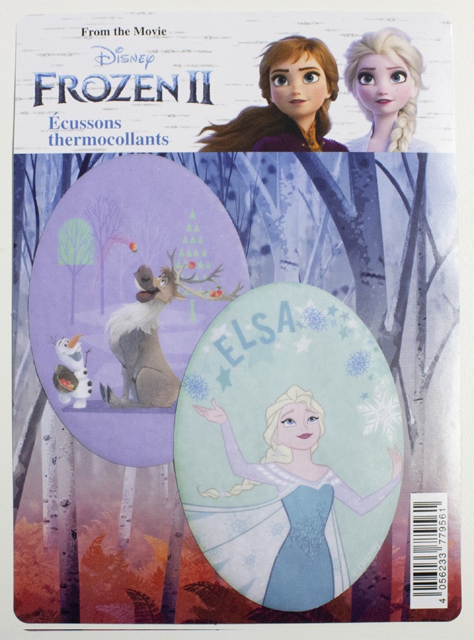 Disney Die Eiskönigin II Olaf Sven Elsa Bügelbilder, Patches, Frozen 2er Set OVAL