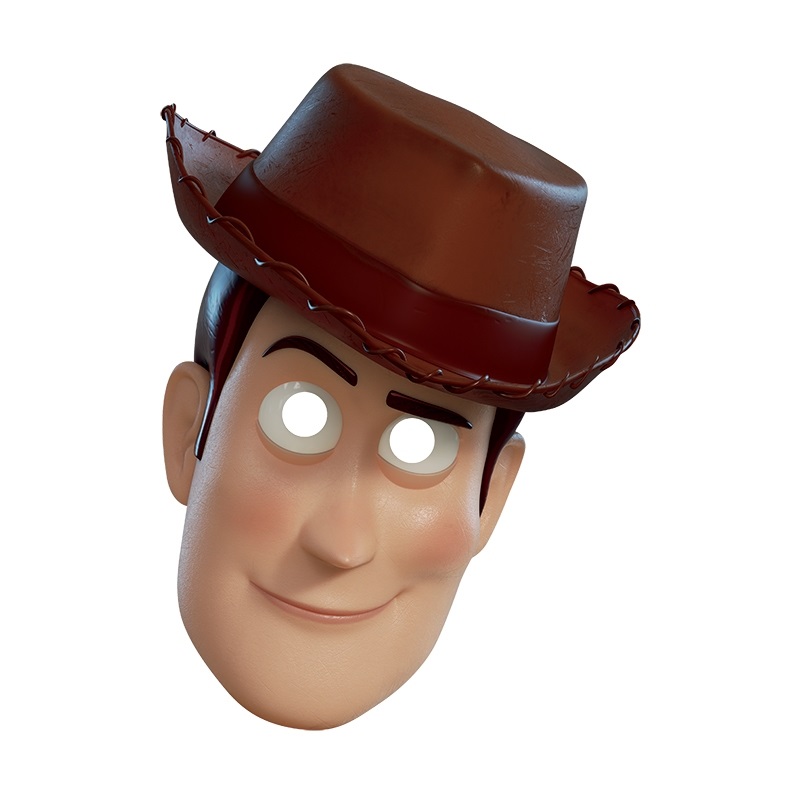 Rubies 3300396 - Woody, Toy Story 4, Card Mask - Pappmaske mit 3D Aufdruck