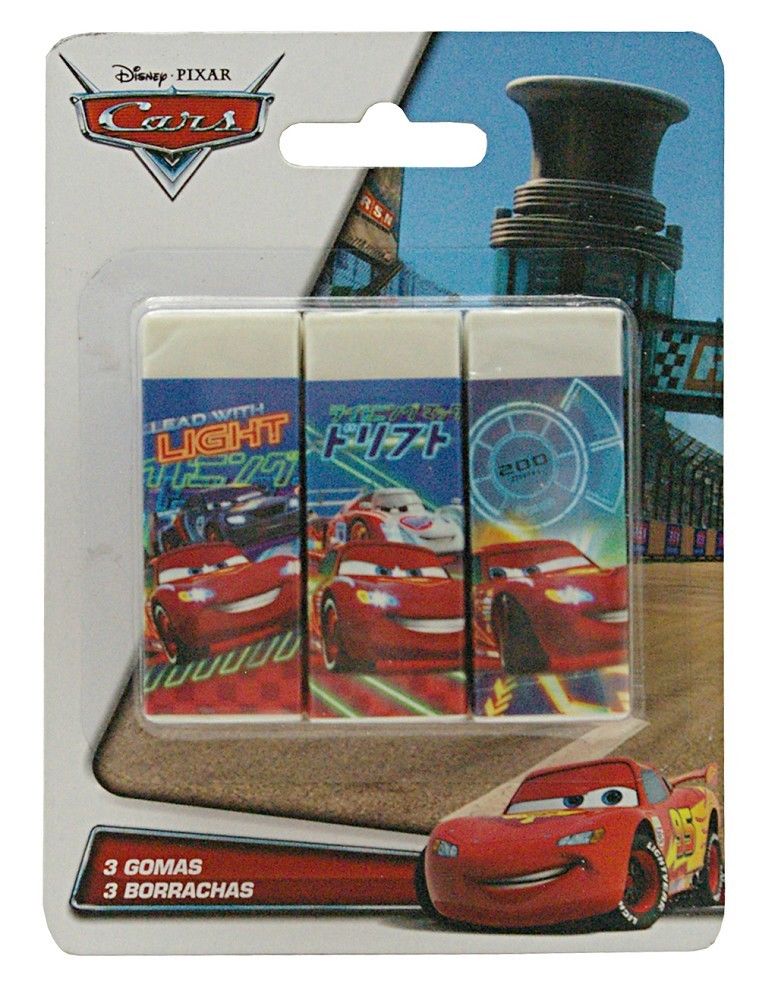 Disney Pixar Cars - Radiergummi Radierer Radier Gummi - 3er Pack Set