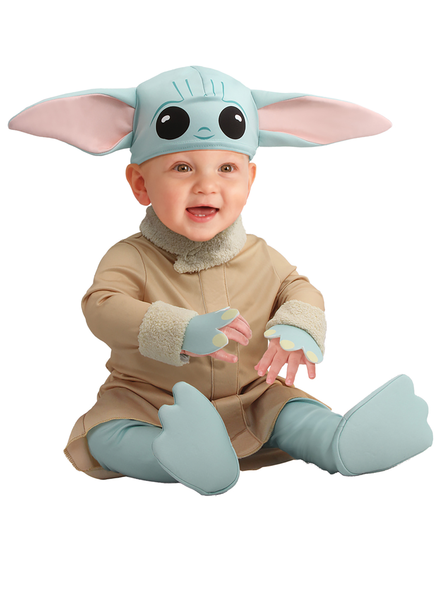 Rubies 702886 Grogu Kleinkinder Kostüm, Mandalorian "Baby Yoda" Gr. Newborn -Toddler