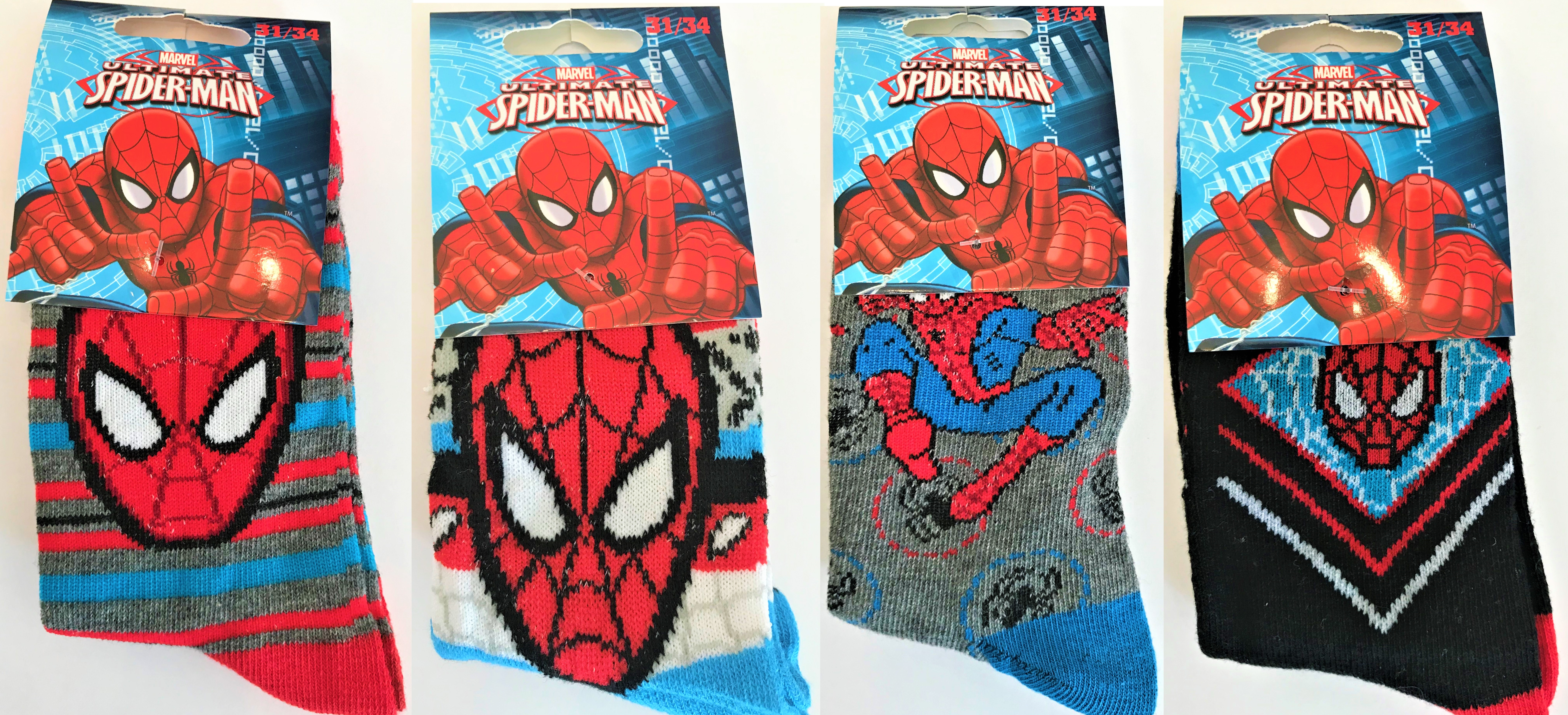 Spider-Man grau, Kinder Socken, Gr. 23/26 - 31/34