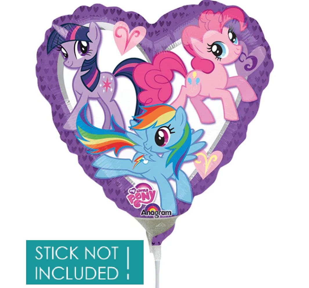 24798 My Little Pony Folienballon, Twilight Sparkle, Pinkie Pie, Rainbow Dash - Partyballon ca. 22 x 21 cm - lose